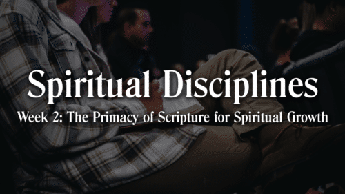 Week 2: The Primacy of Scripture for Spiritual Growth Image